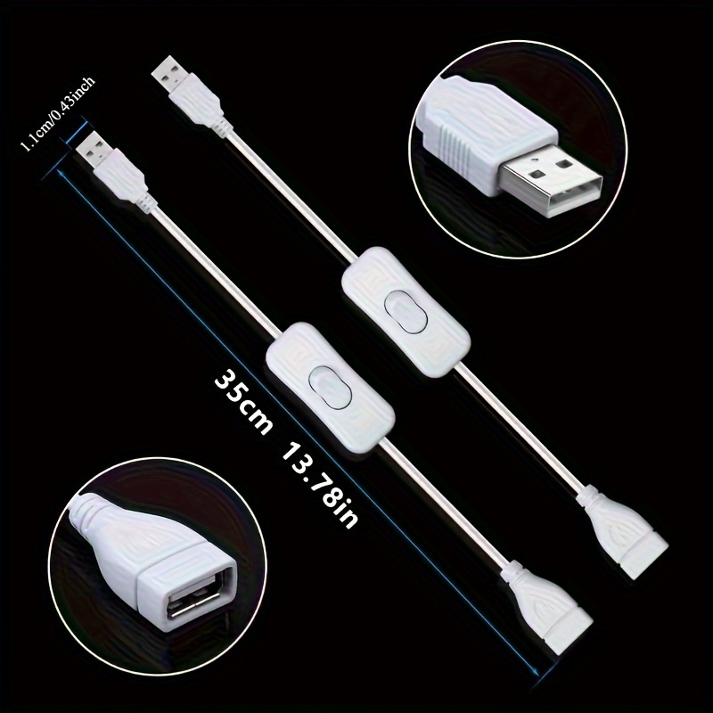 usb on off switch power cable for driving recorder desk lamp fan led strip usb powered device toggle cord 36v no battery required details 2