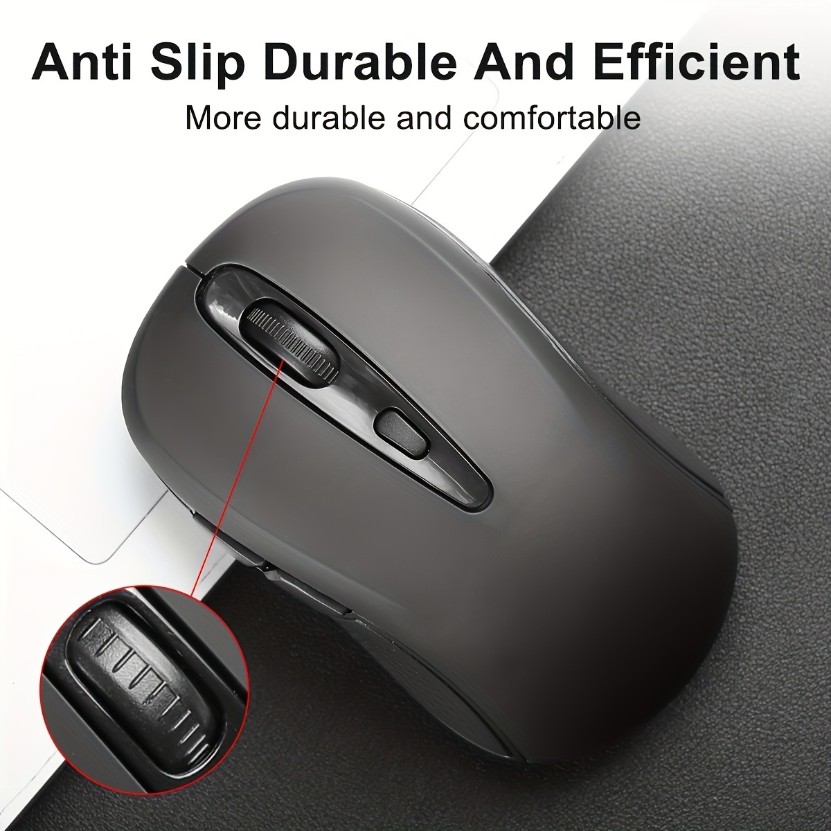 2 4g ergonomic wireless mouse ambidextrous optical computer mouse with multi connectivity 2 4g 3g 4g 5g battery powered anti slip for no battery included details 0