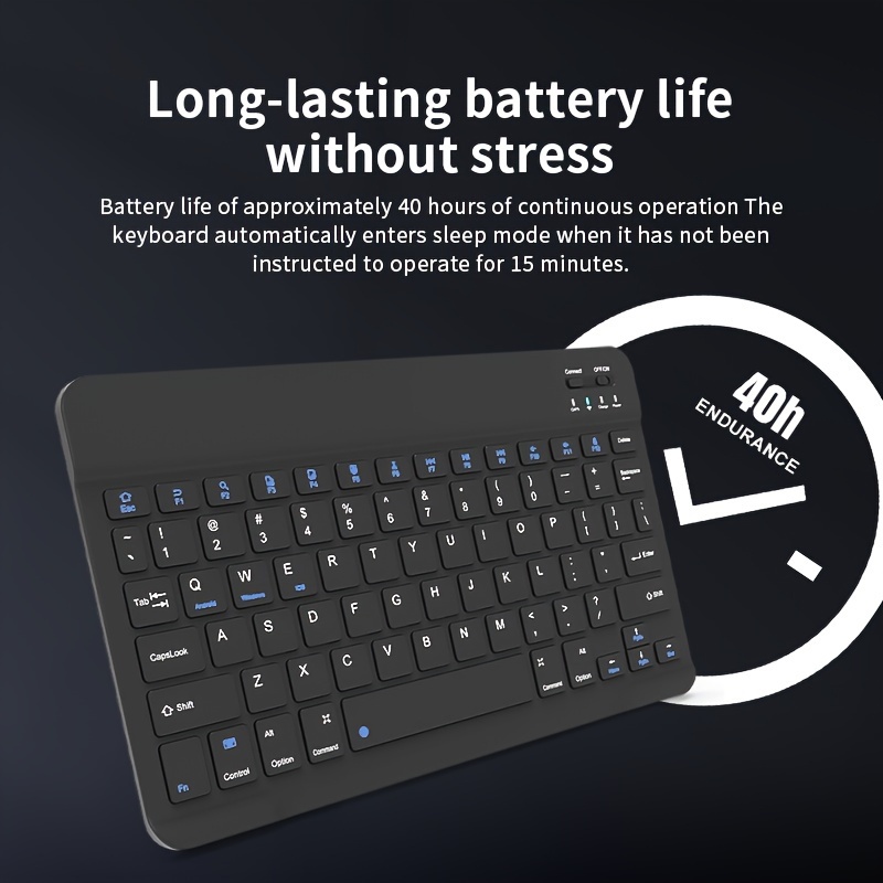wireless keyboard for tablets multi device compatibility rechargeable battery right handed use auto sleep mode details 0