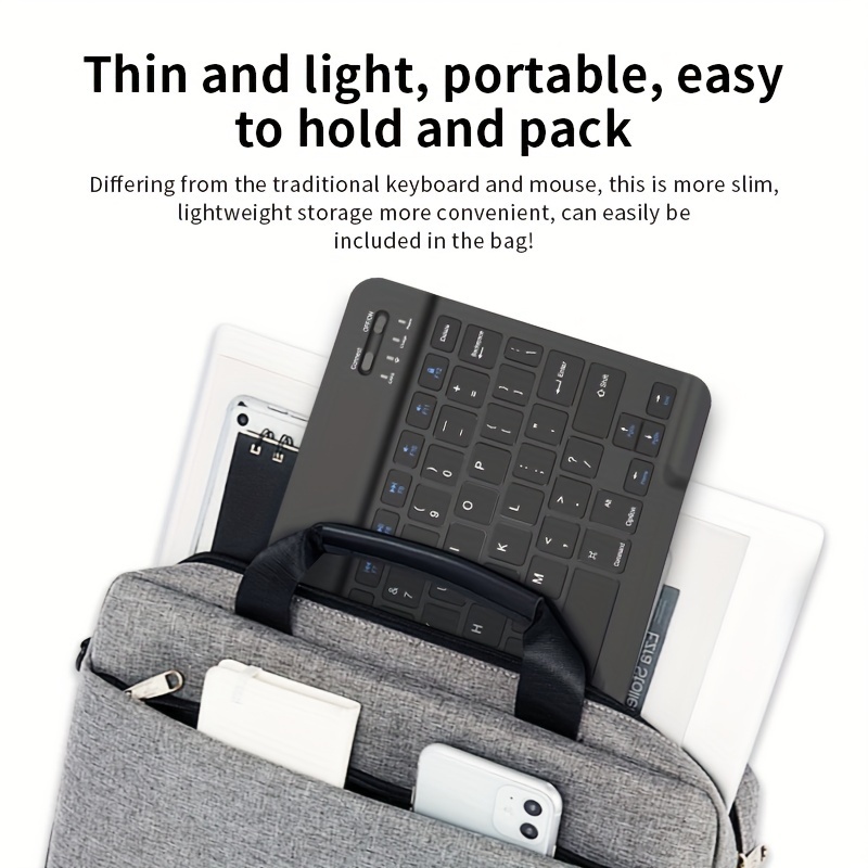 wireless keyboard for tablets multi device compatibility rechargeable battery right handed use auto sleep mode details 2