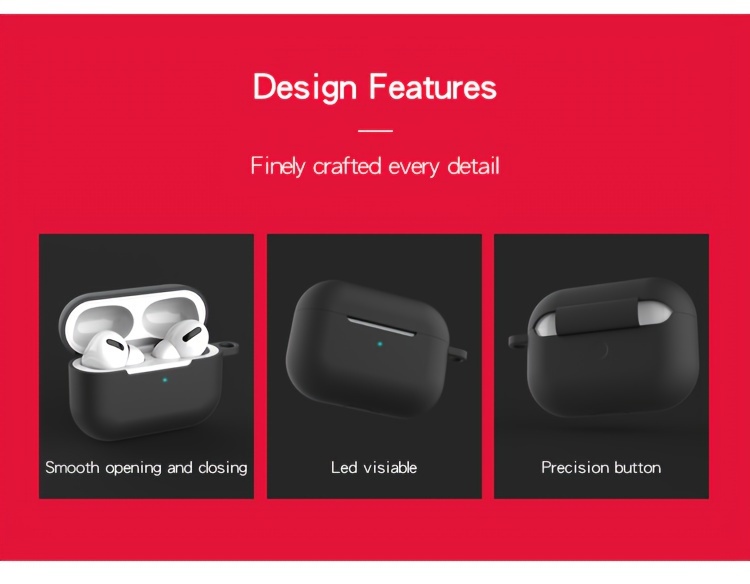 silicone protective case for pro compatible with 3rd gen wireless headphones soft shell cover details 2