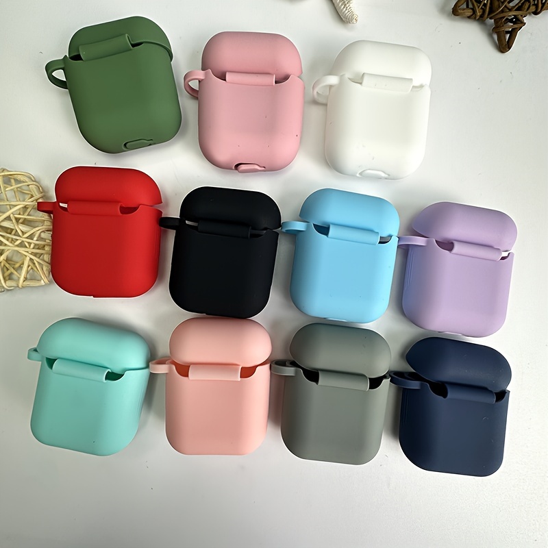 stylish silicone wireless earphone case with anti lost metal buckle perfect for 1 2 3 pro pro 2 details 0