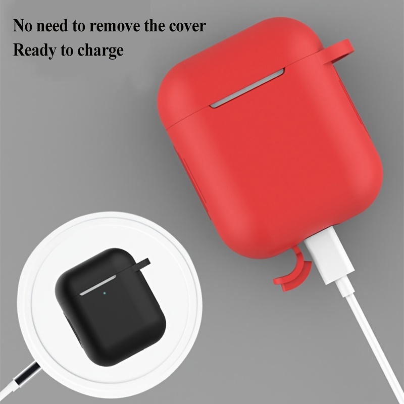 stylish silicone wireless earphone case with anti lost metal buckle perfect for 1 2 3 pro pro 2 details 7